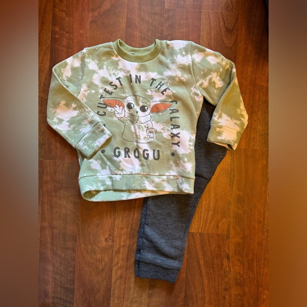 Star Wars Grogu Toddler Boys Sweat Set - 4T